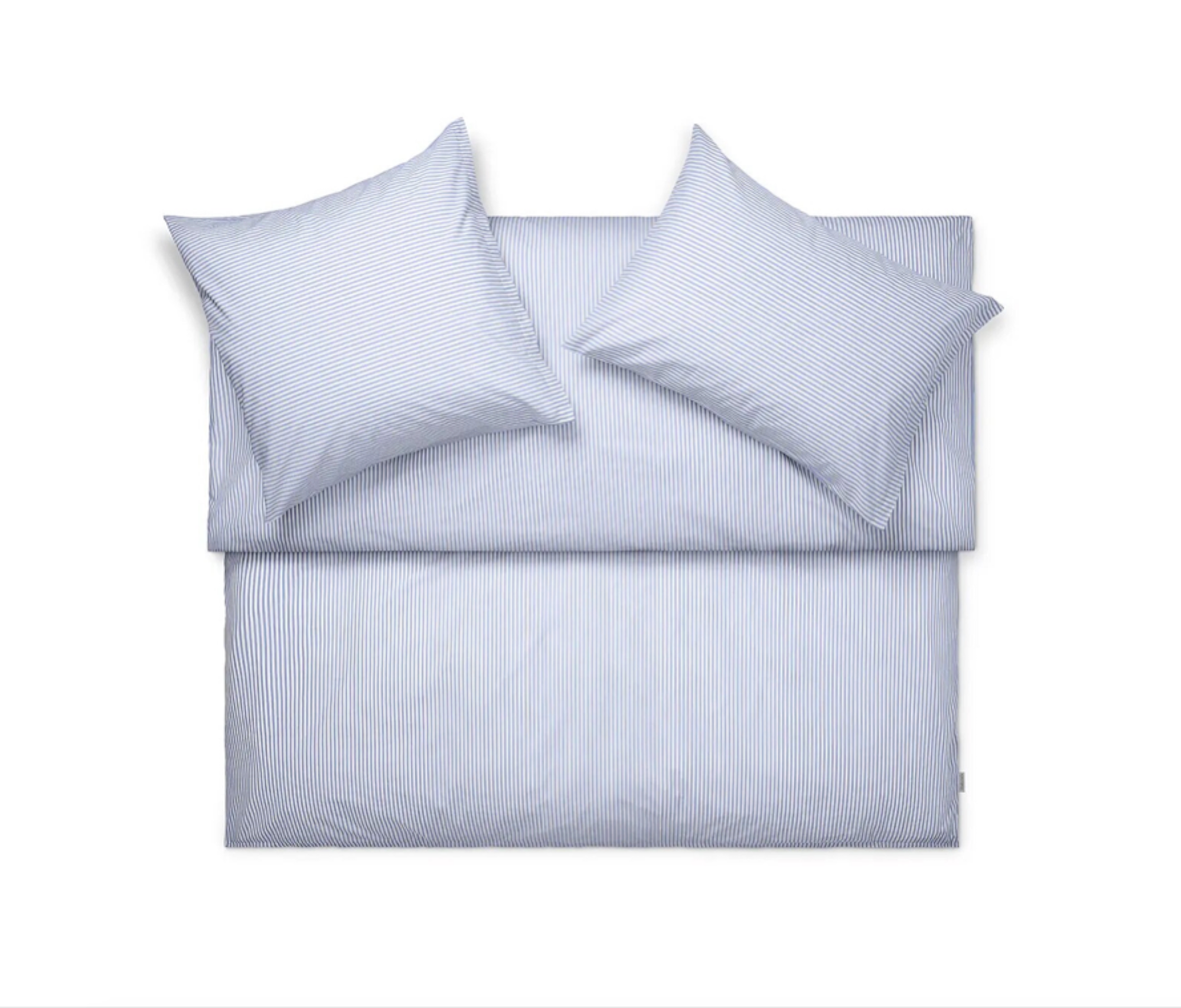 Frische Popeline Bettwäsche "Bari Stripe Bleu"