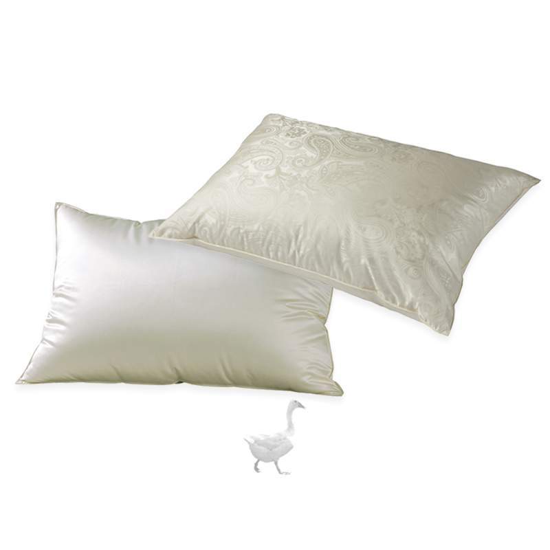 3 Kammer Daunenkopfkissen mit Seide "Interlaken Silk"