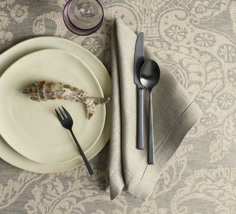 Leinen Serviette & Tischset "Uni 163" in 14 Farben