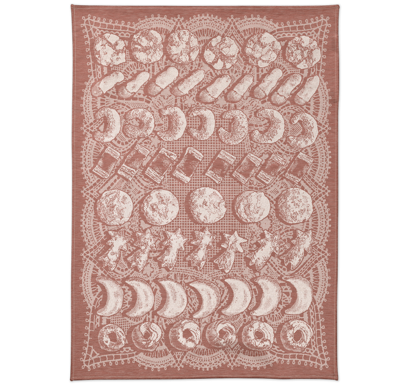 Küchentuch Halbleinen "Kekse" 9 Farben