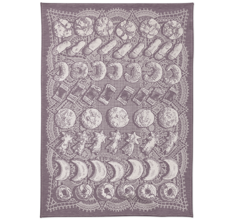 Küchentuch Halbleinen "Kekse" 9 Farben