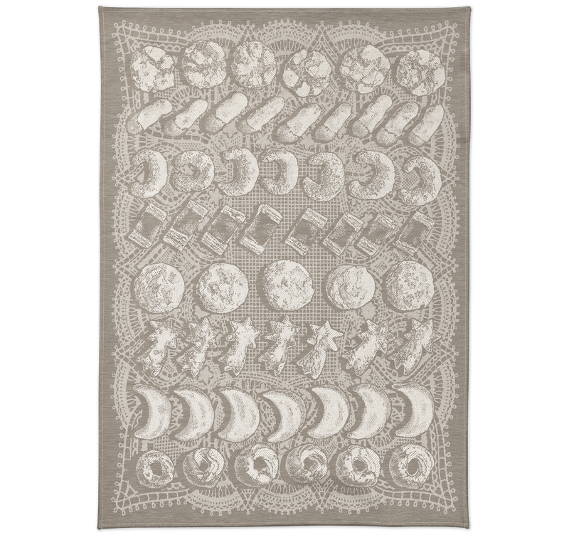 Küchentuch Halbleinen "Kekse" 9 Farben