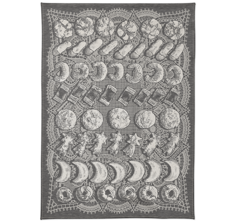 Küchentuch Halbleinen "Kekse" 9 Farben