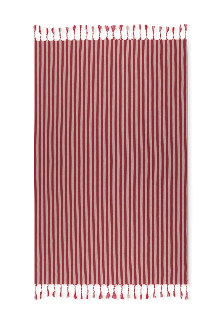 Leinen Hamamtuch "Striped Red"