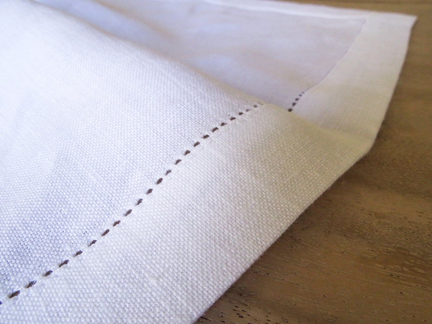 Leinenserviette mit Ajoursaum 40 x 40 cm