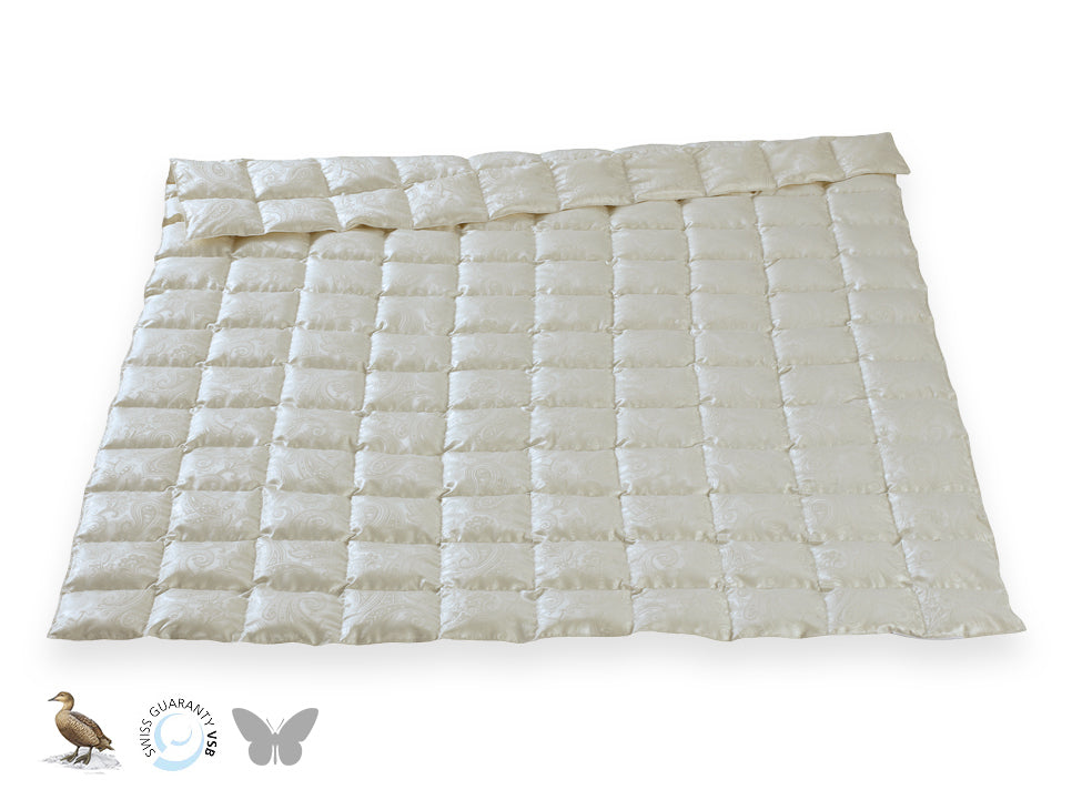 Leichte Eiderdaunen-Seiden Bettdecke "Prince Silk"