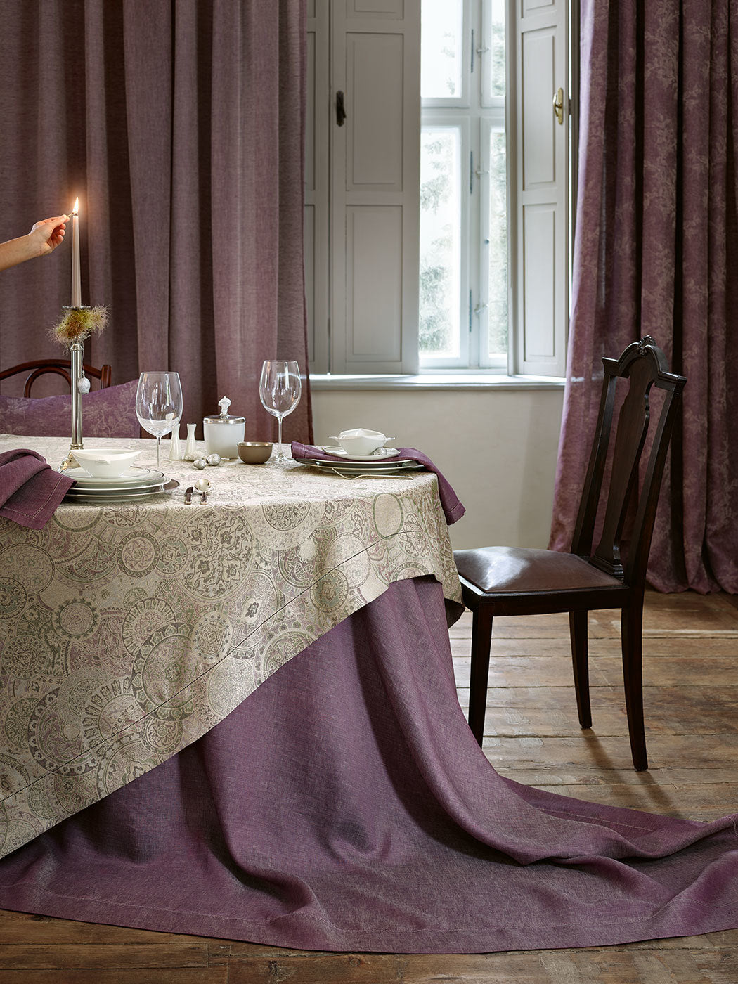 Leinen Tischwäsche "Intarsio 265", 11 Farben