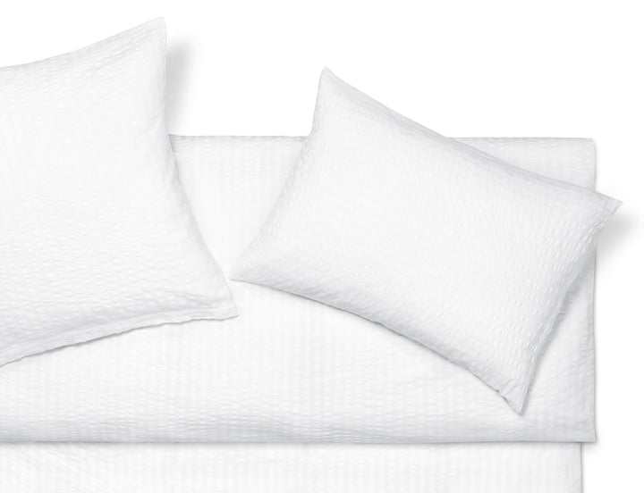 Baumwoll Seersucker Bettwäsche "Dean Blanc"