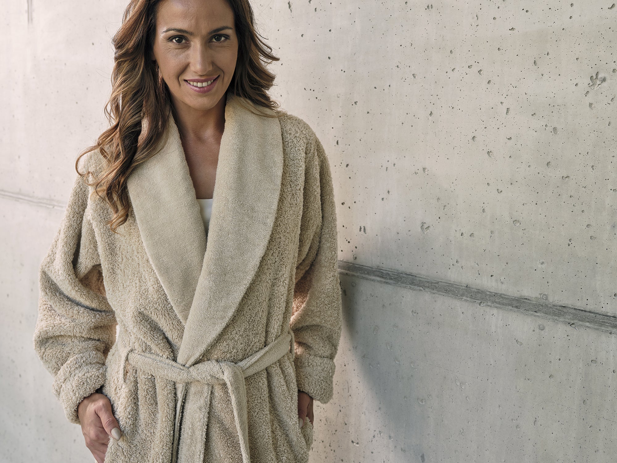 Warmer Damenbademantel "Super Pile" 60 Farben