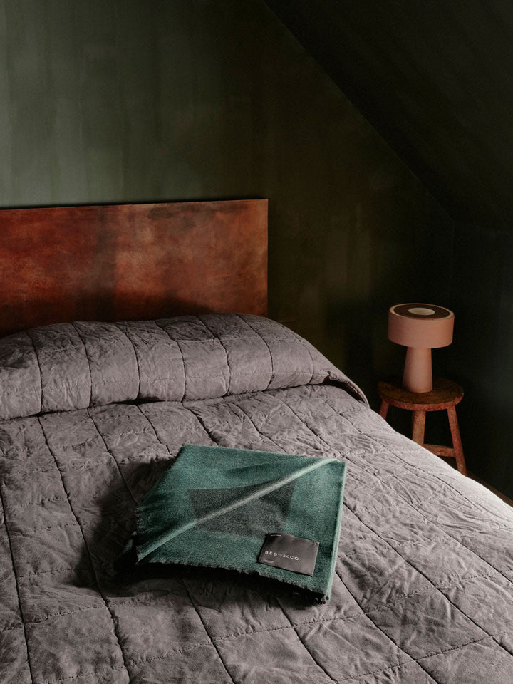 Kaschmirplaid "Arran Border Charcoal Spruce"