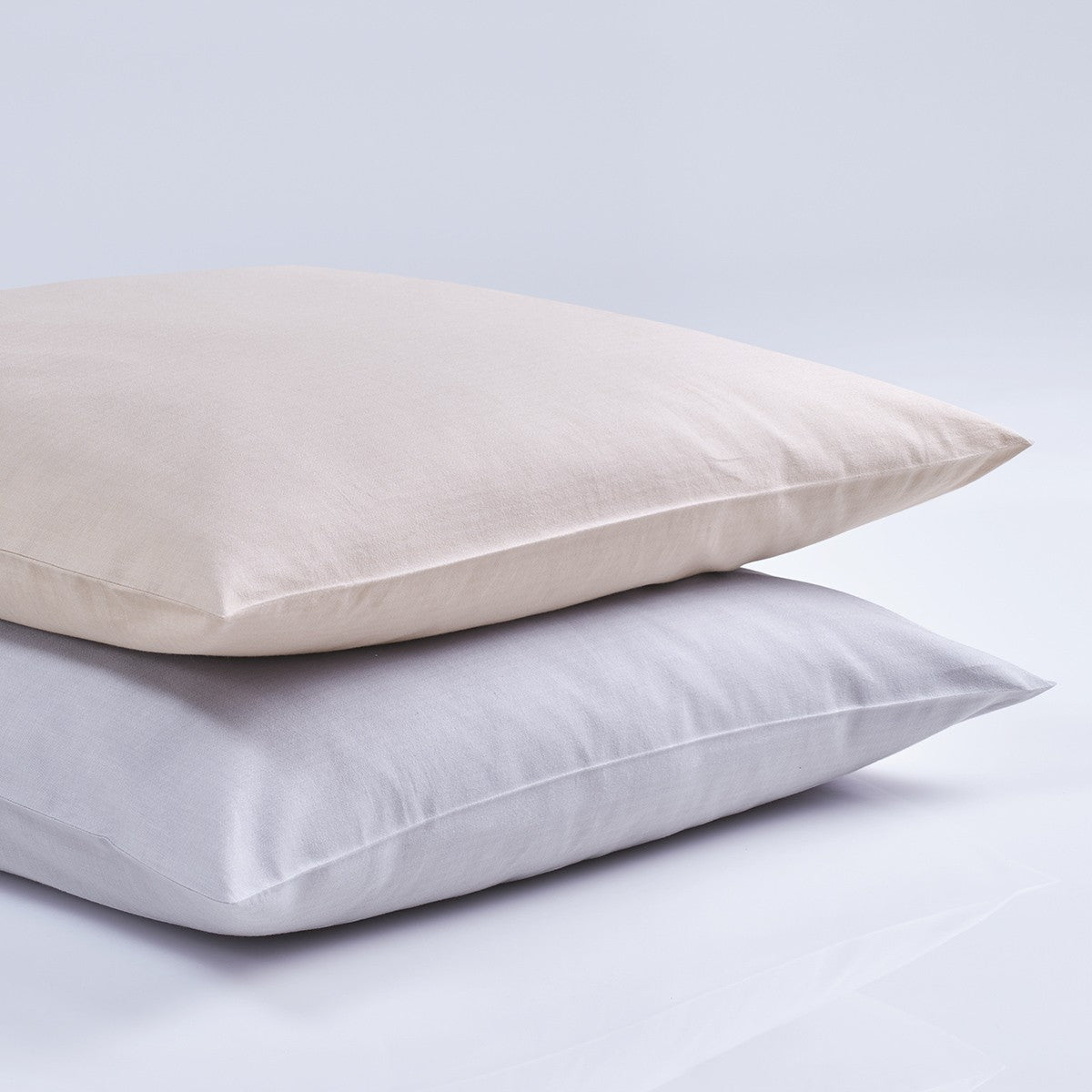 Bettwäsche aus Baumwoll Fein Flanell "Beige"