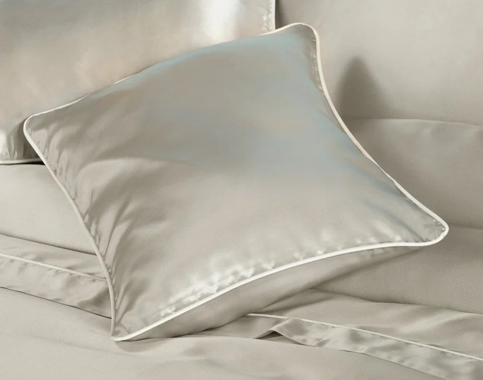 Seiden Bettwäsche "Maria Silber"