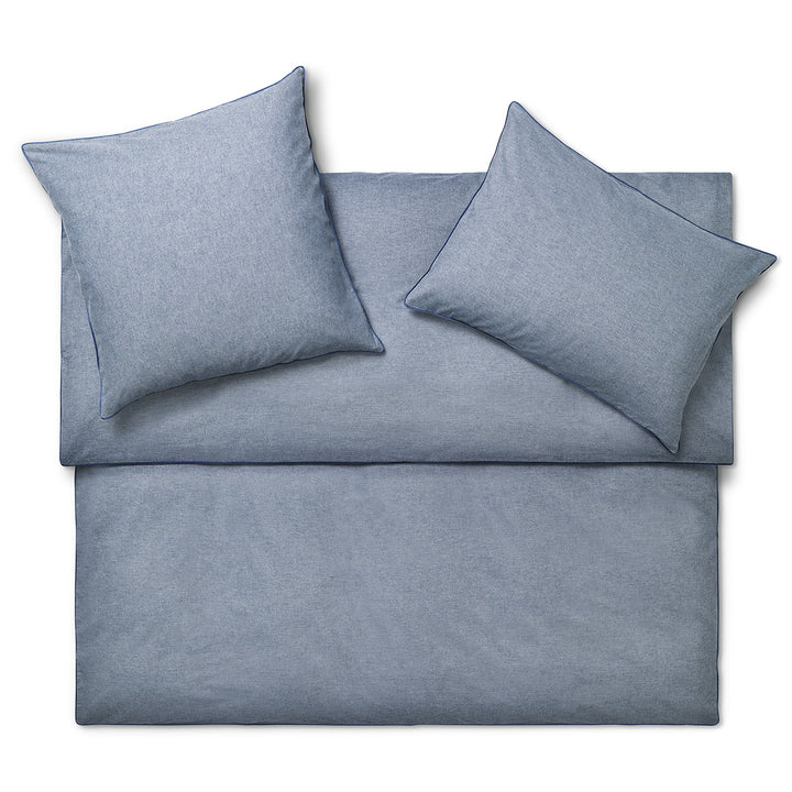 Feine Baumwoll Flanell Bettwäsche "PEPE", Bleu
