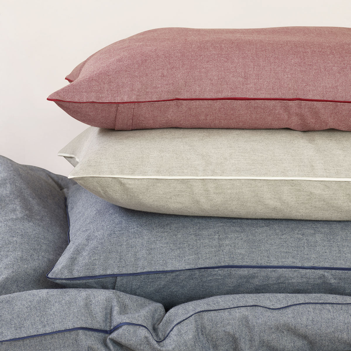 Feine Baumwoll Flanell Bettwäsche "PEPE", Rouge