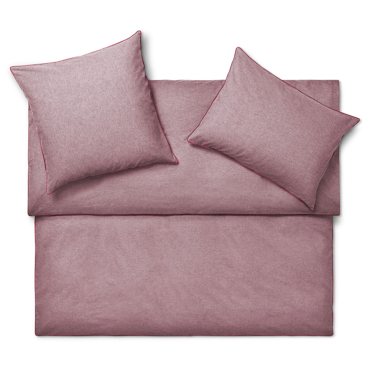 Feine Baumwoll Flanell Bettwäsche "PEPE", Rouge