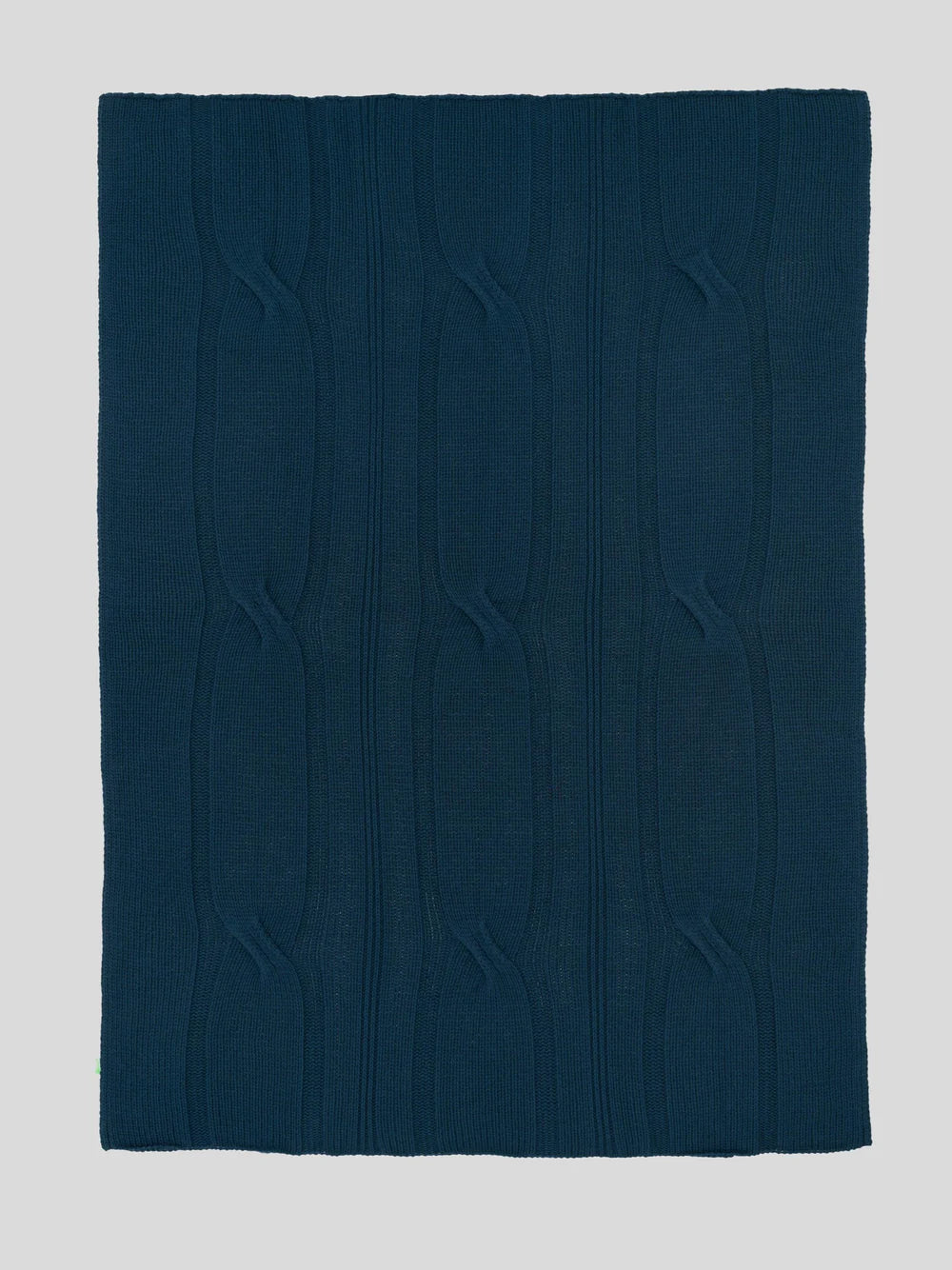 Strickdecke aus 100% Kaschmir "Chalet Petrol"