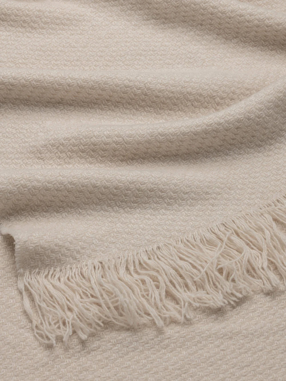 Cashmere Decke "Mossband Oat" 125 x 190 cm