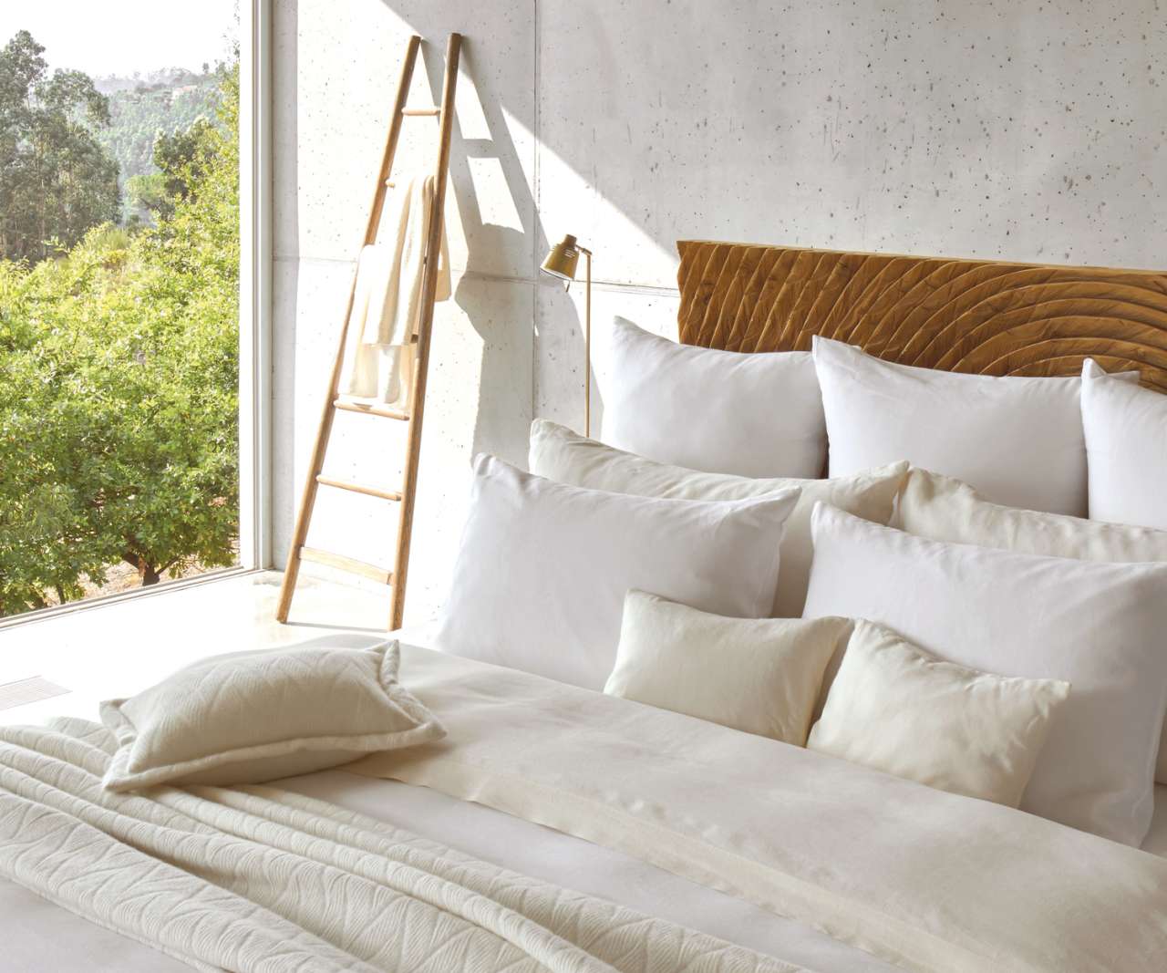 Leinen Bettwäsche "Moon" - Eucalyptus