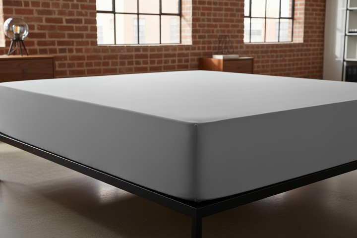 Die Ecken das Spannbettlaken müssen unter der Matratze sein