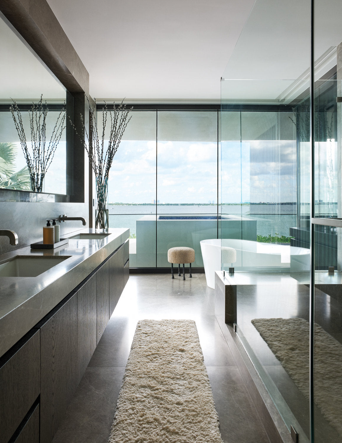 Badeteppich mit Seide "Shag"