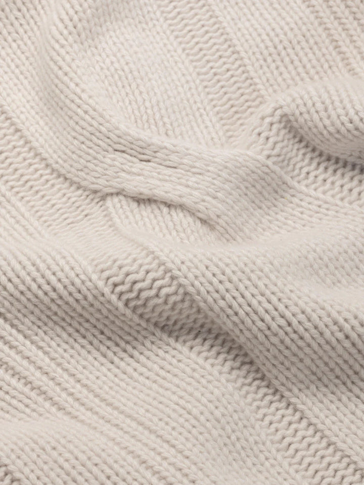 Strickdecke aus 100% Kaschmir "Chalet Dust"