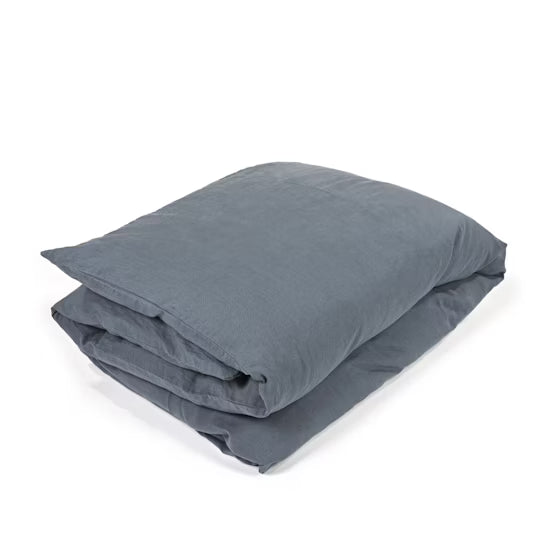 Leinenbettwäsche vorgewaschen "Navy"