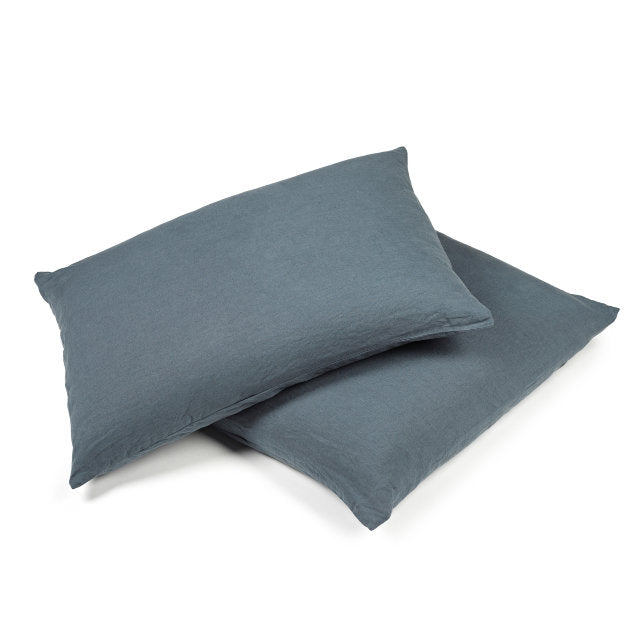 Leinenbettwäsche vorgewaschen "Navy"