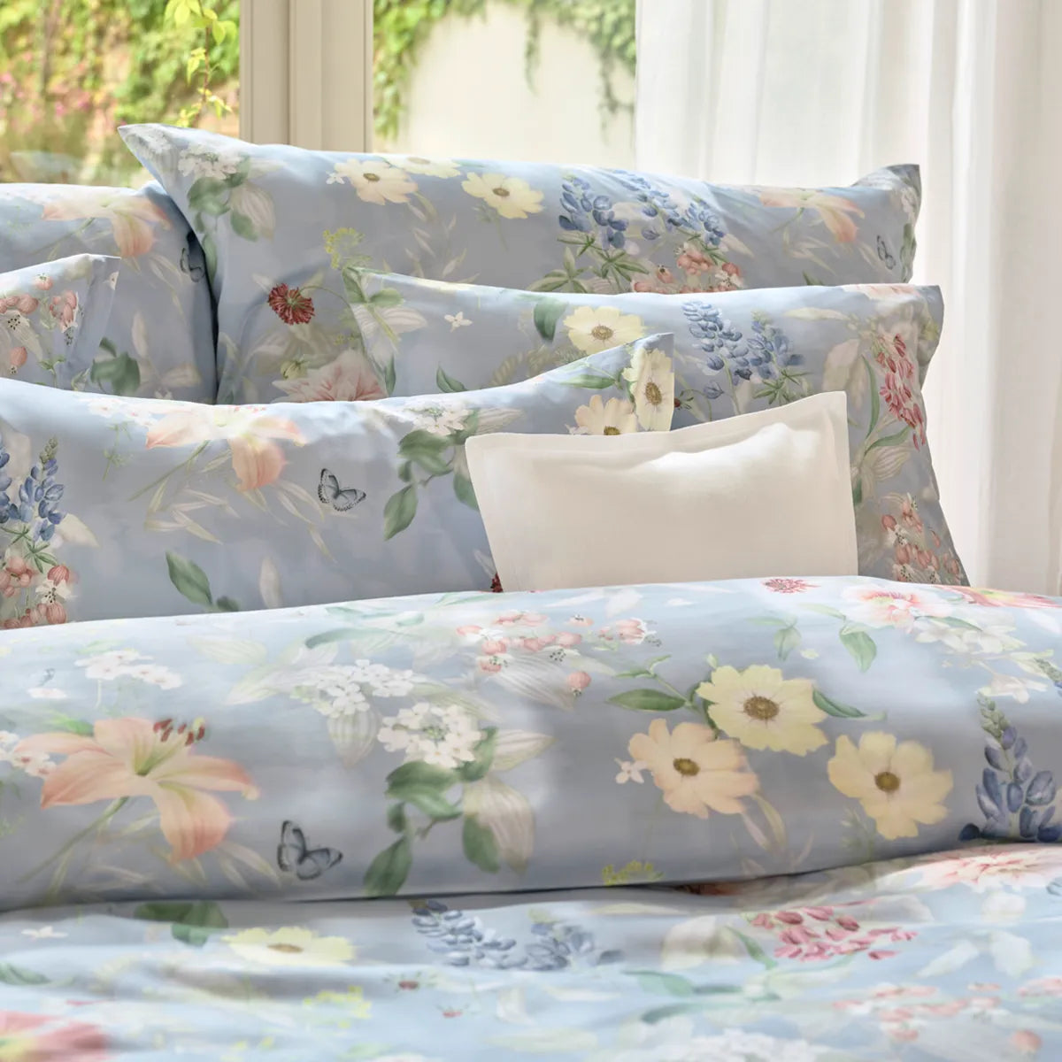 Ropa de cama de satén "Jeunesse Blanc"