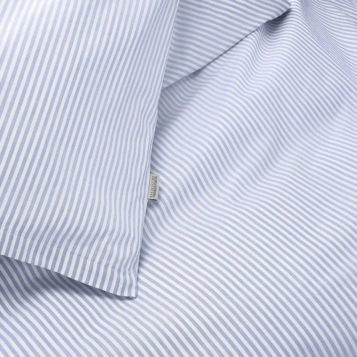 Frische Popeline Bettwäsche "Bari Stripe Bleu"