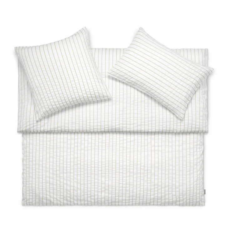 Bomulls Seersucker Bäddset "Dean Blanc"
