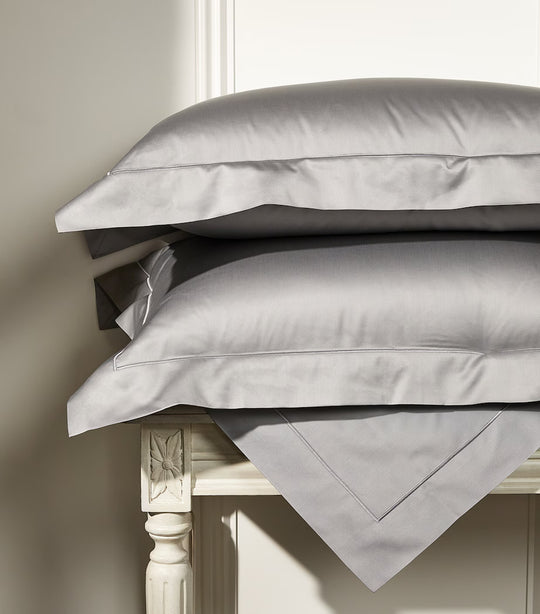 Satin Bedding Giza Cotton "Bourdon Ardoise"