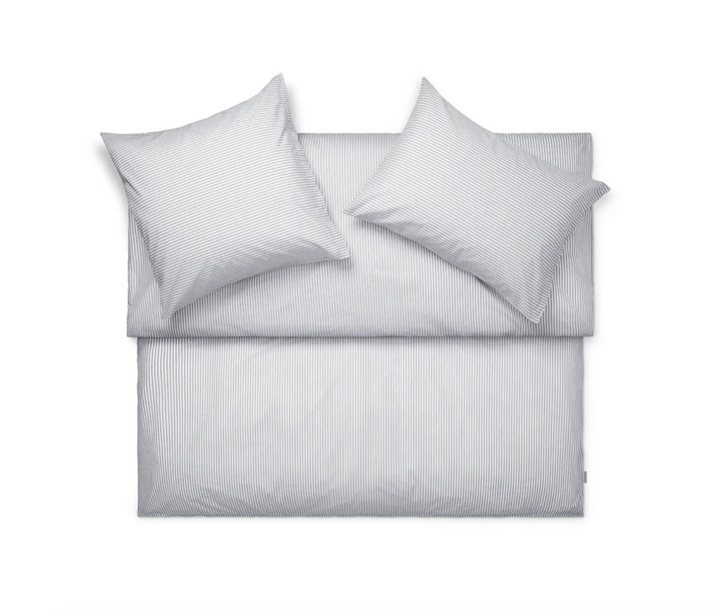 Frische Popeline Bettwäsche "Bari Stripe Gris"