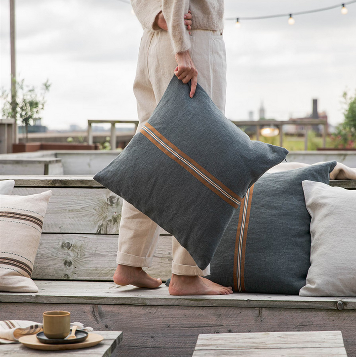 Leinen Kissenbezug "Atlas River" in 2 Farben