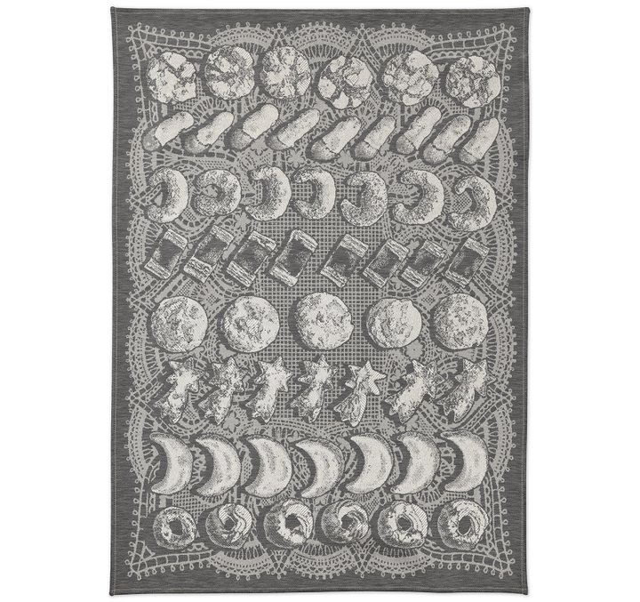 Küchentuch Halbleinen "Kekse" 9 Farben