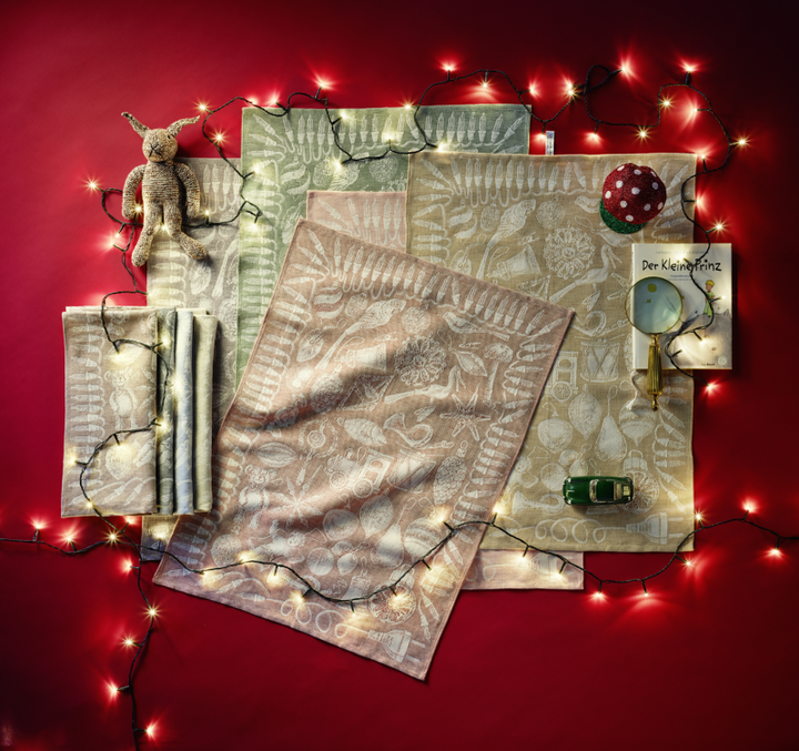 Küchentuch Halbleinen "Ornaments" 9 Farben