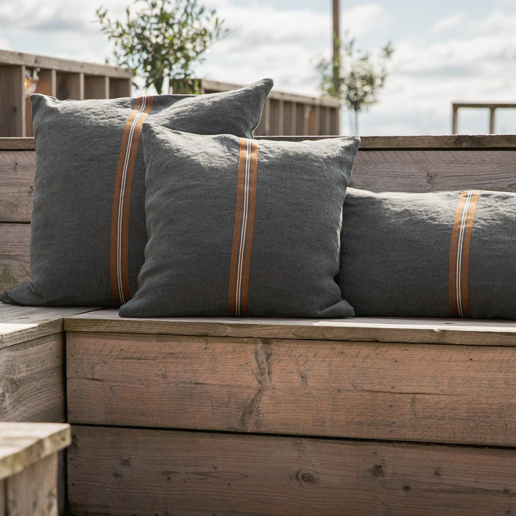 Leinen Kissenbezug "Atlas River" in 2 Farben