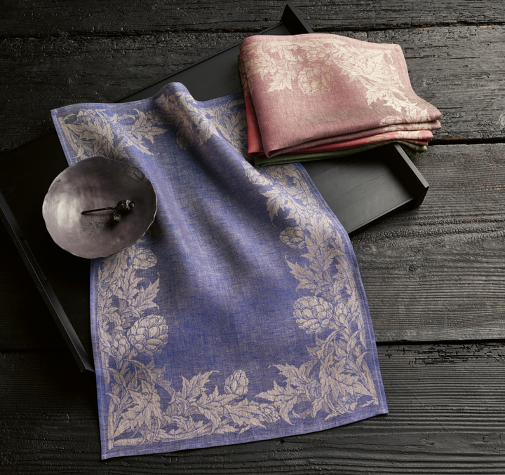 Leinen Tischwäsche Serie"Tosca", Delft Blue