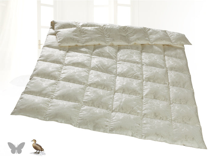Ganzjahres Eiderdaunen-Seidenbettdecke "Queen Silk"