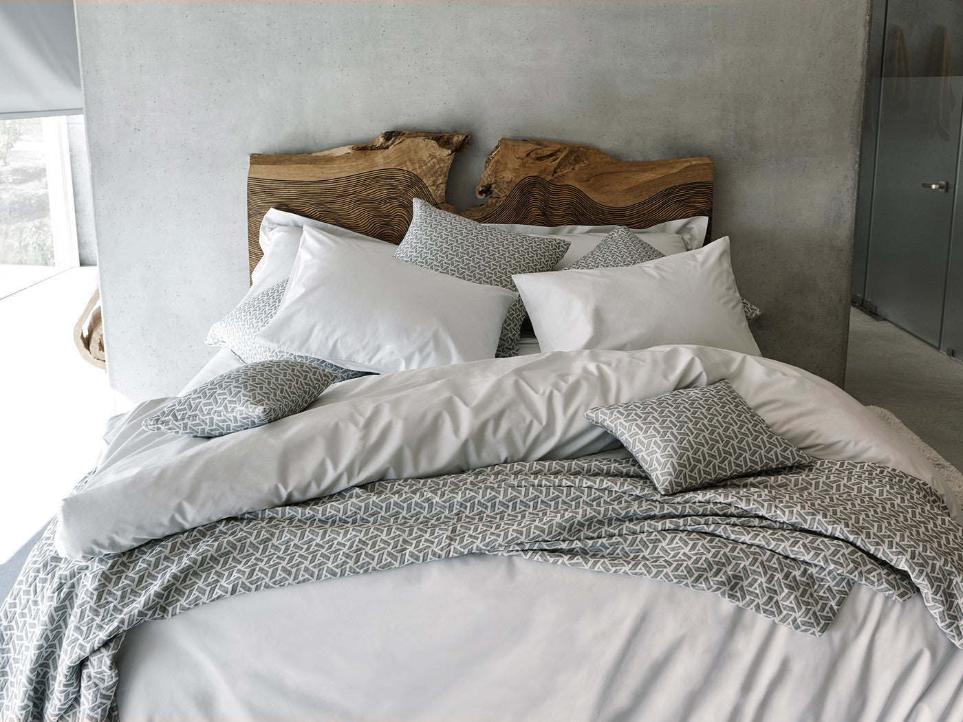 Perkal Bettwäsche Kissenbezüge "Estrela Perle" 30 x 40 cm