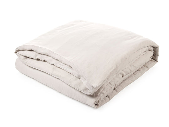 Przedprana pościel lniana "Madison Light Grey"