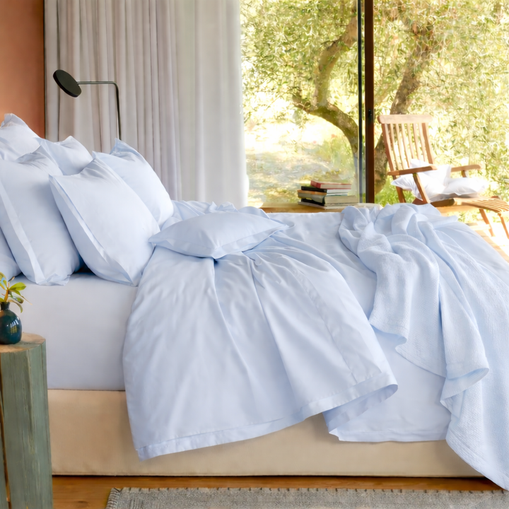 Perkal Bettwäsche 400 TC "Fresco Pale Blue"