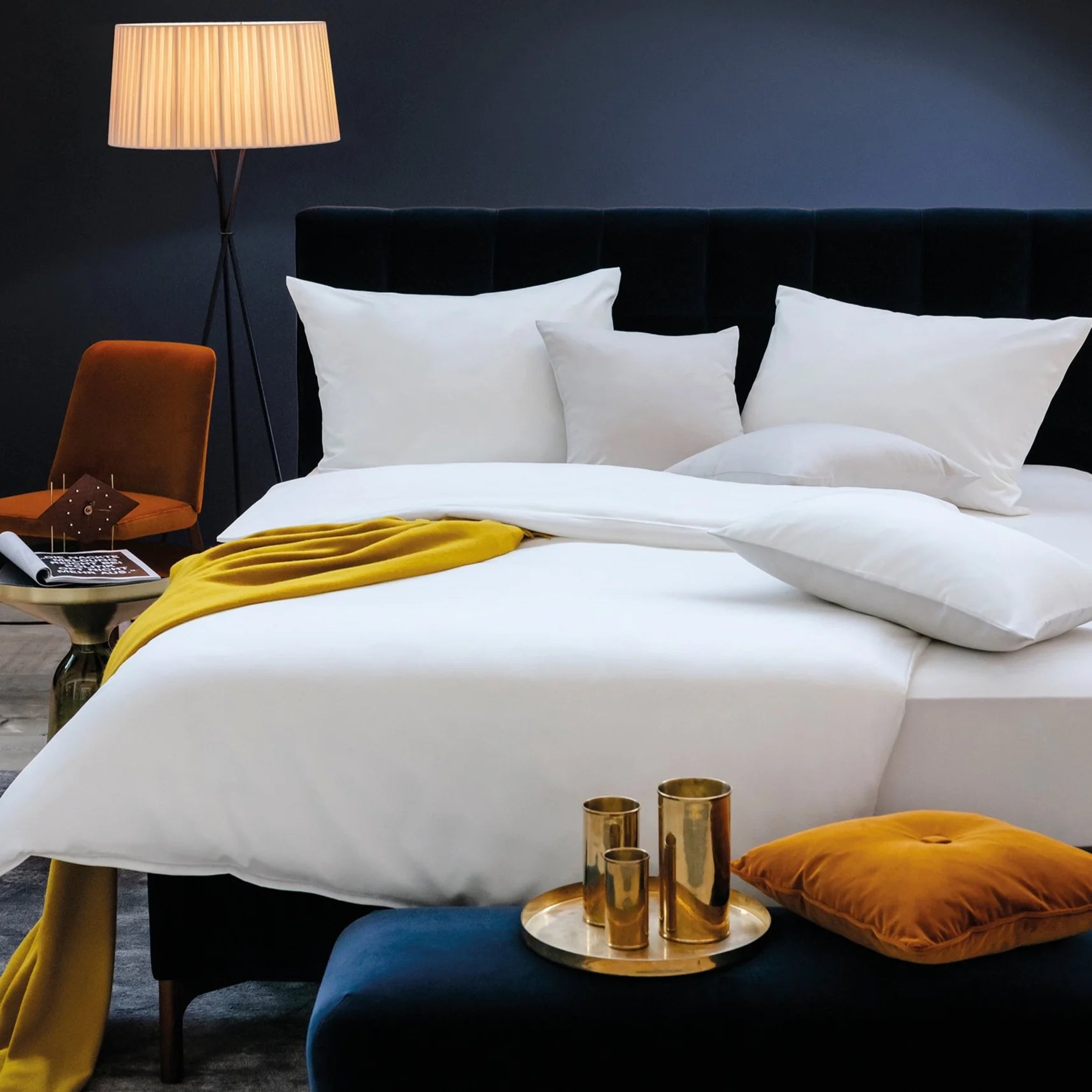 Satin Bettwäsche "Tencel" weiß