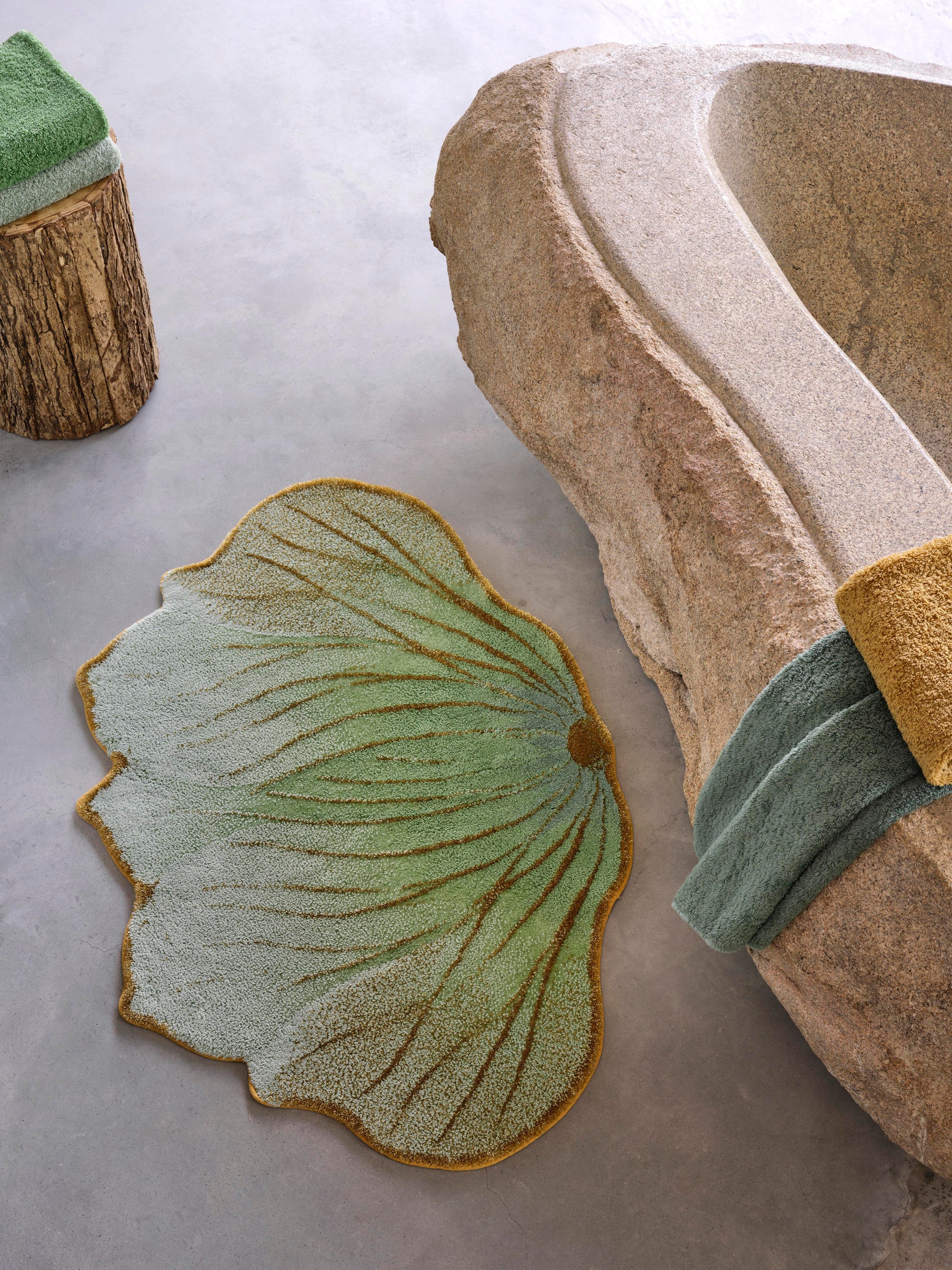 Badeteppich "Lotus", 80 x 120 cm