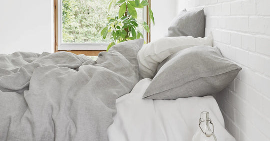 Fine Cotton Flannel Bedding "THEO BEIGE"