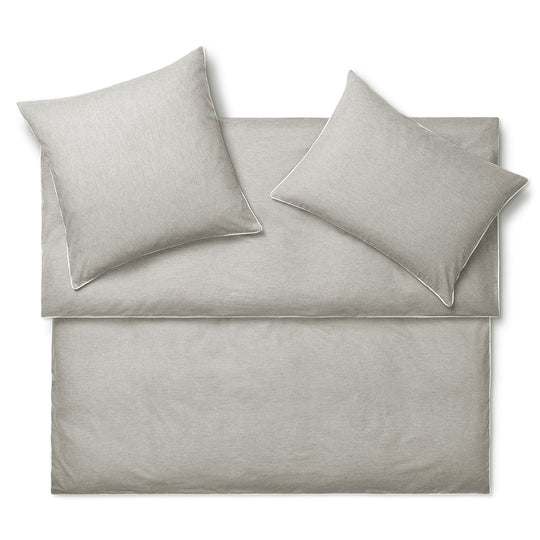 Fine biancheria da letto in flanella di cotone "PEPE", grigio