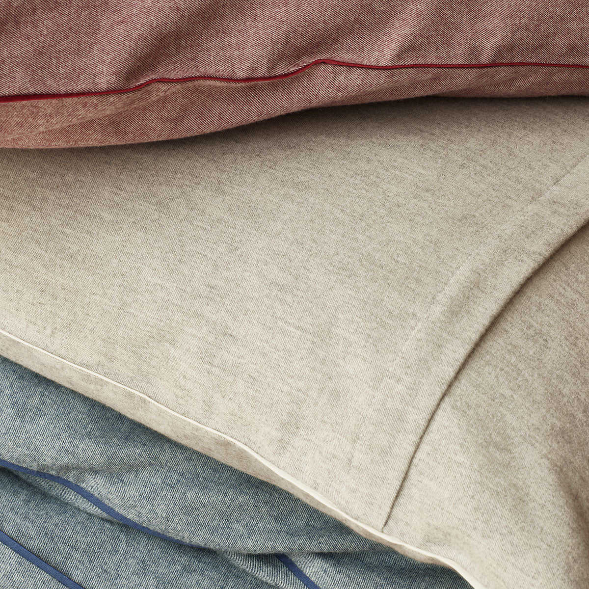 Feine Baumwoll Flanell Bettwäsche "PEPE", Gris