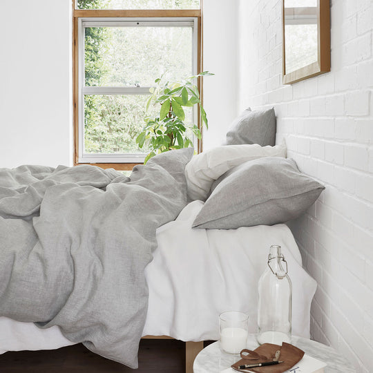Fine Cotton Flannel Bedding "THEO BEIGE"