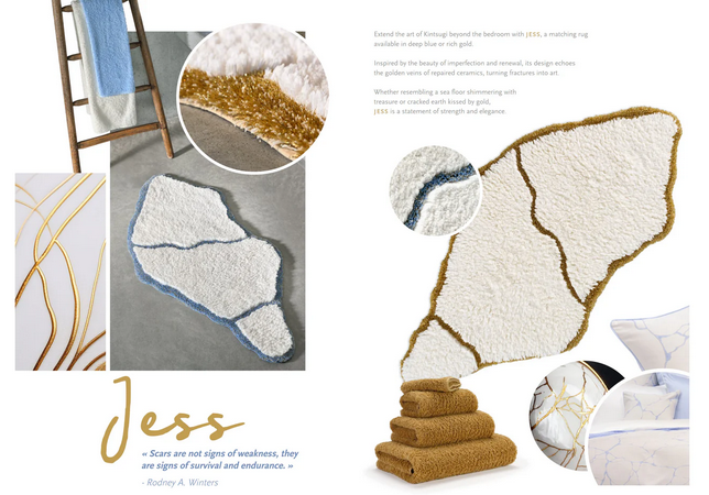 Design Badeteppich "Jess Gold"