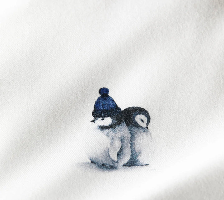 Kinder Fein Flanell Bettwäsche "Pinguin Party"
