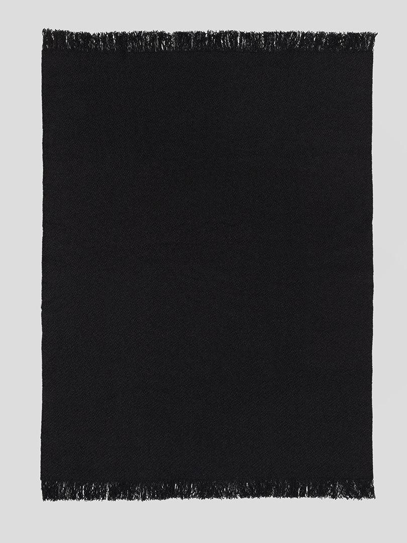 Cashmere Decke "Mossband Charcoal" 125 x 190 cm